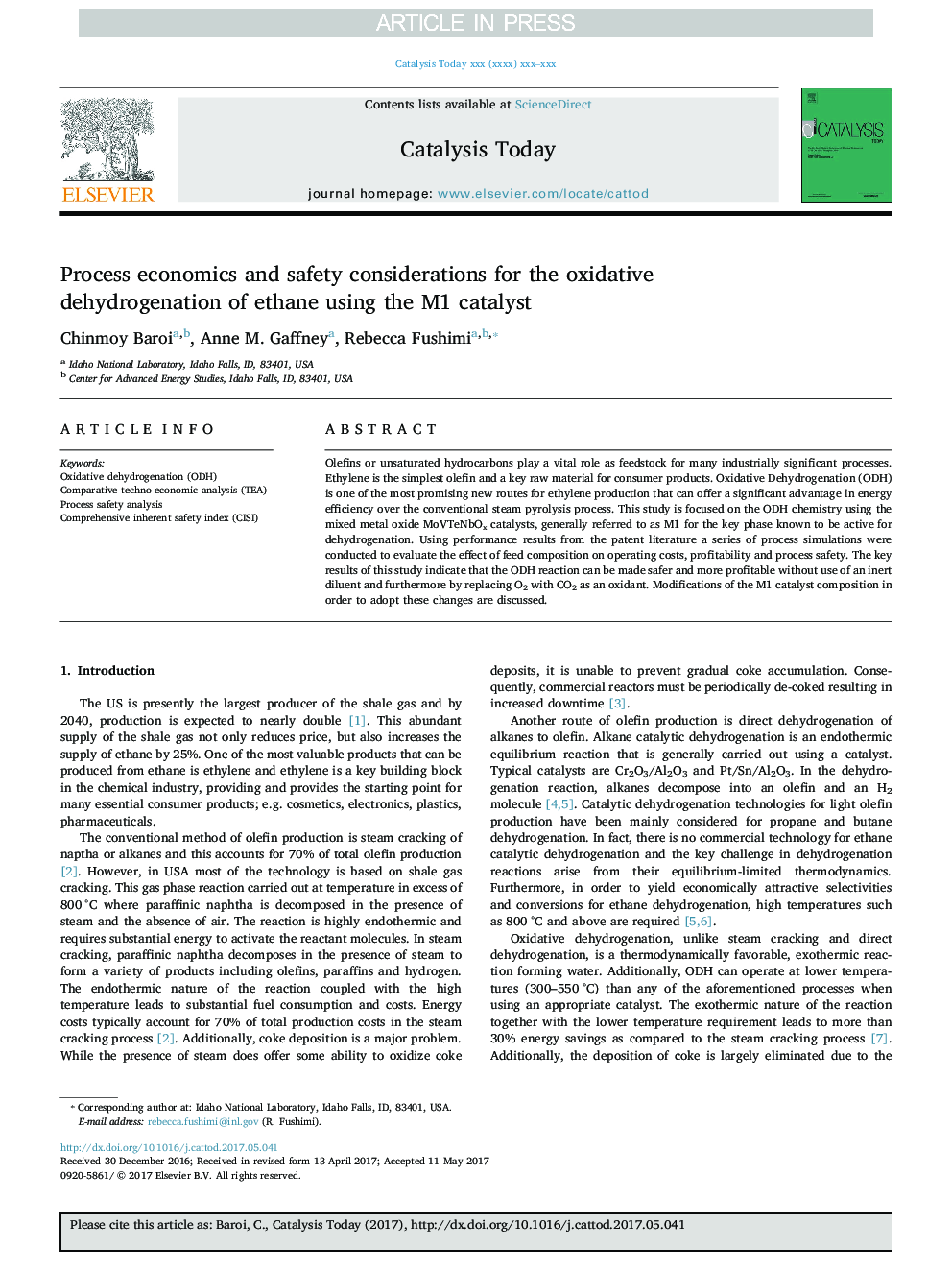 Process economics and safety considerations for the oxidative dehydrogenation of ethane using the M1 catalyst