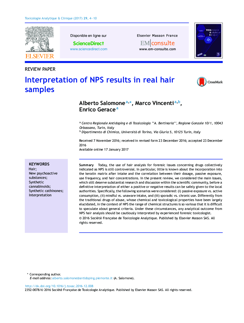 Interpretation of NPS results in real hair samples