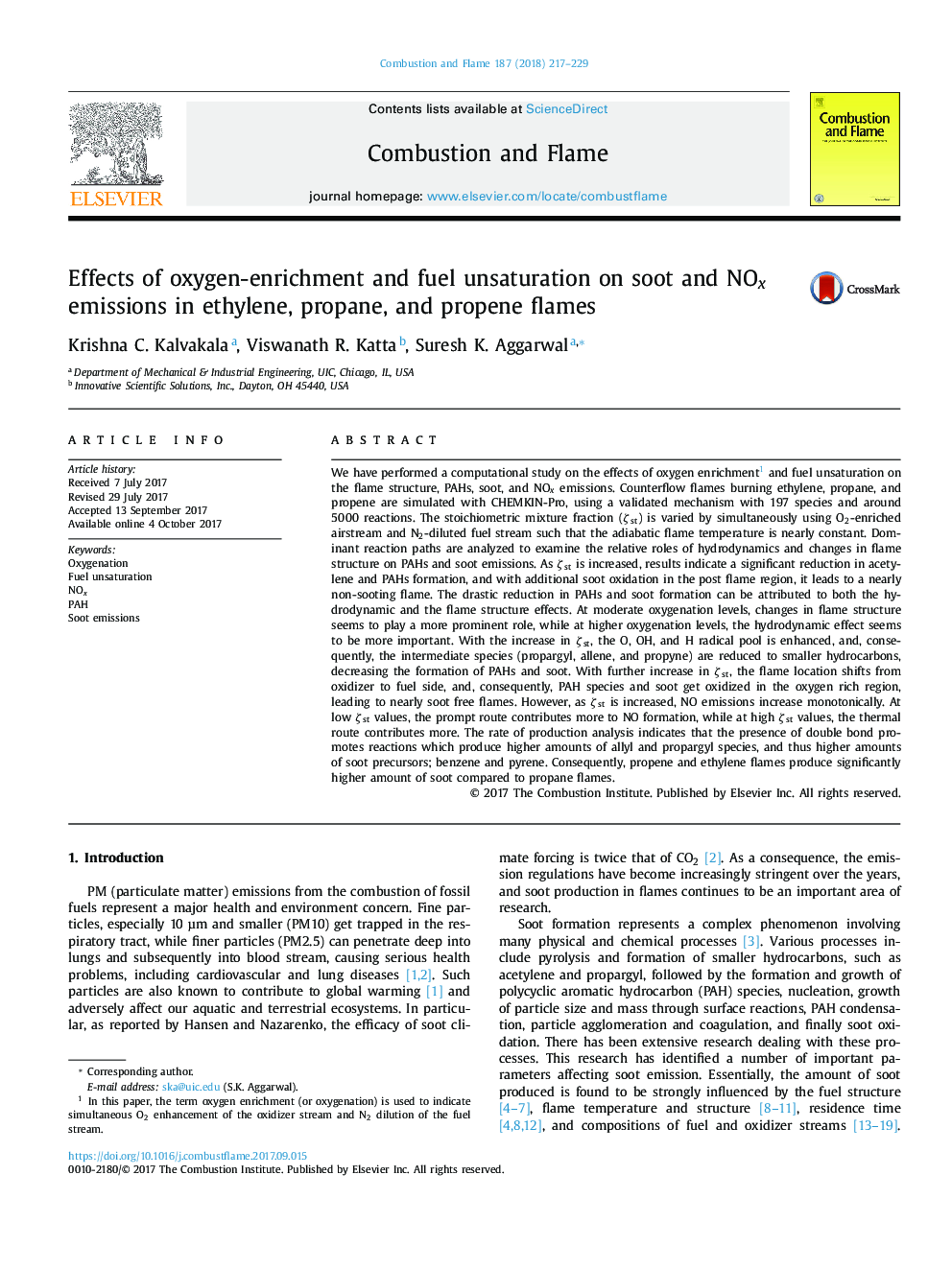 Effects of oxygen-enrichment and fuel unsaturation on soot and NOx emissions in ethylene, propane, and propene flames
