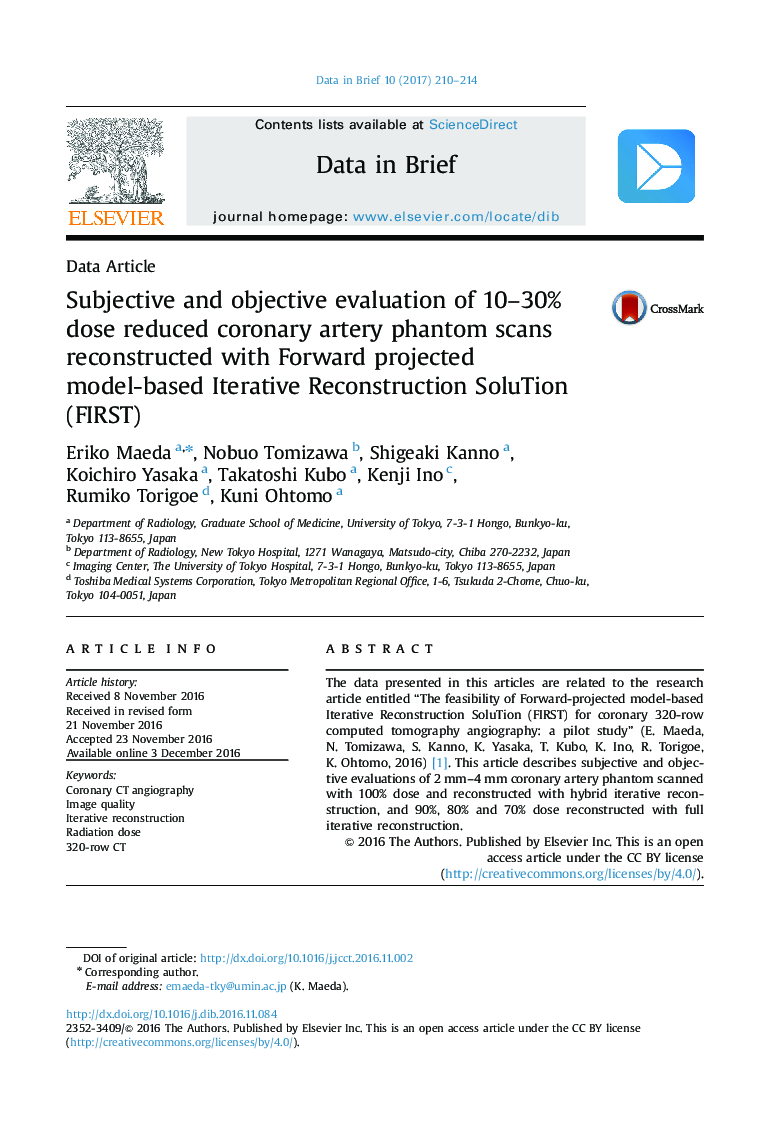 Subjective and objective evaluation of 10-30% dose reduced coronary artery phantom scans reconstructed with Forward projected model-based Iterative Reconstruction SoluTion (FIRST)