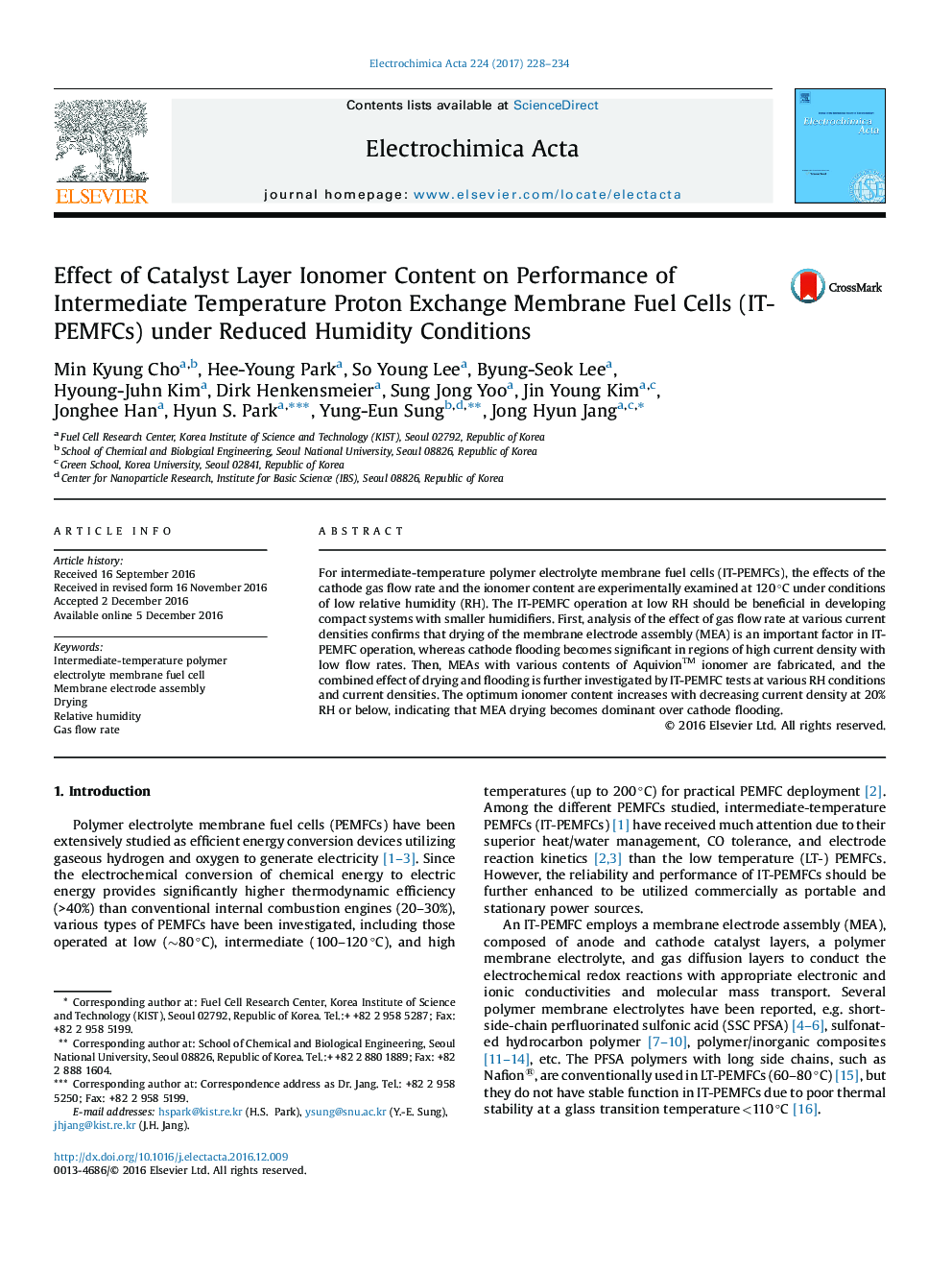 Effect of Catalyst Layer Ionomer Content on Performance of Intermediate Temperature Proton Exchange Membrane Fuel Cells (IT-PEMFCs) under Reduced Humidity Conditions