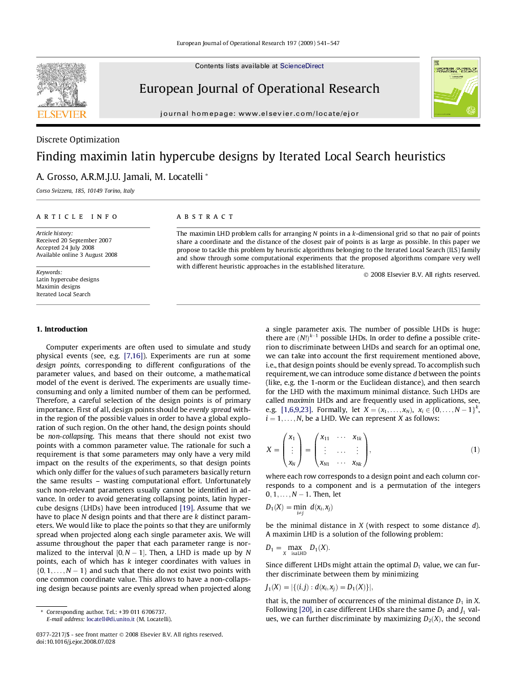 Finding maximin latin hypercube designs by Iterated Local Search heuristics