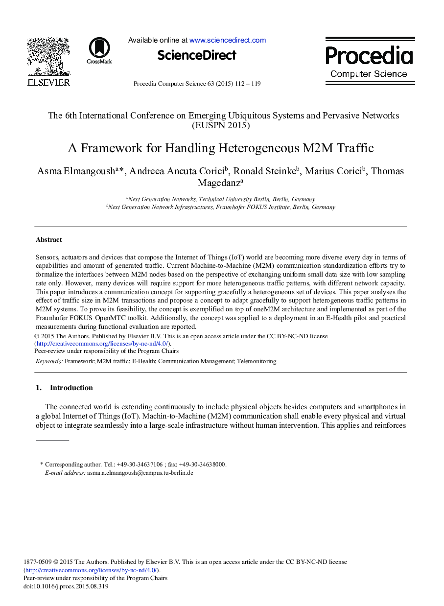 A Framework for Handling Heterogeneous M2M Traffic 