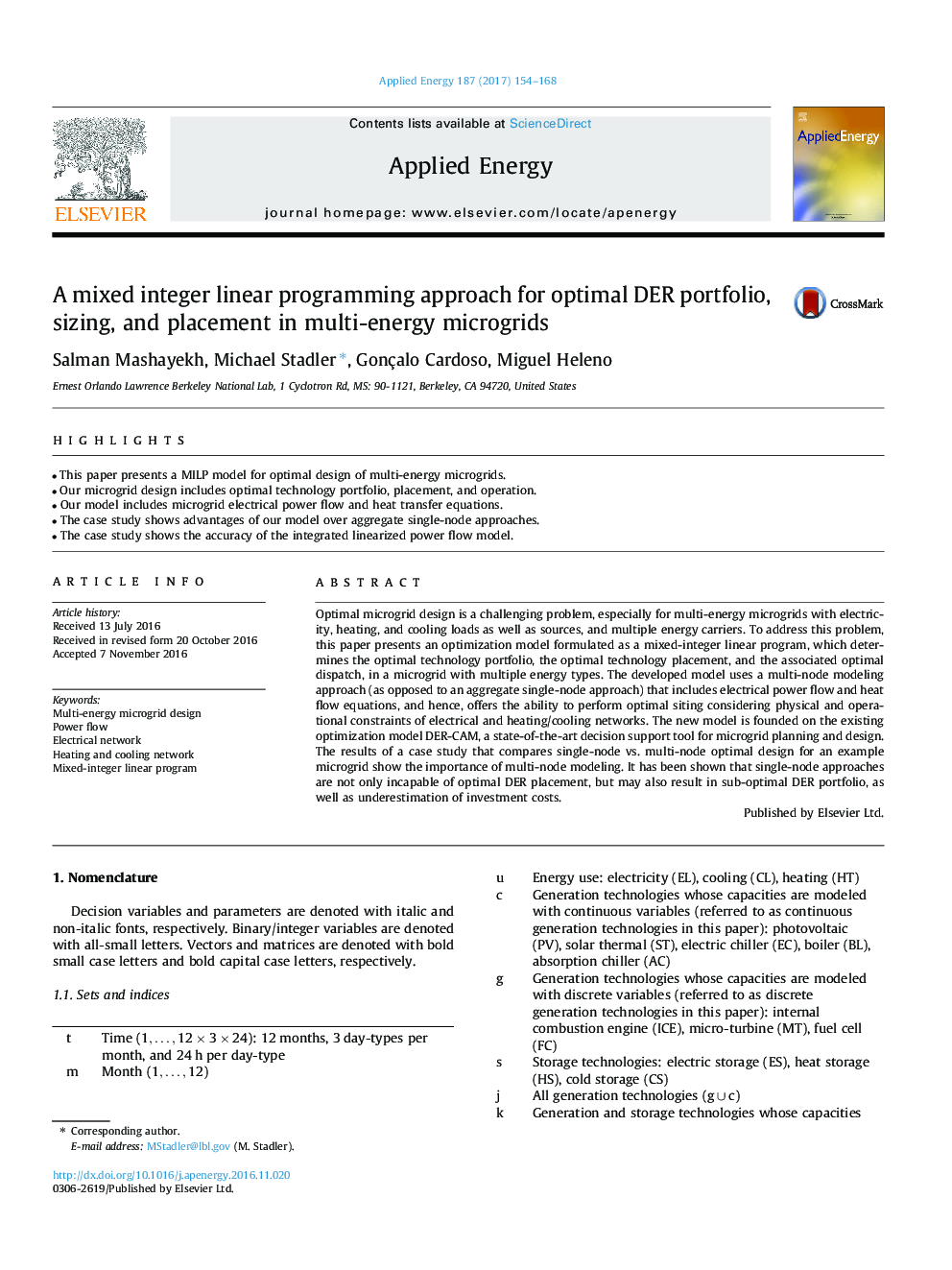 A mixed integer linear programming approach for optimal DER portfolio, sizing, and placement in multi-energy microgrids