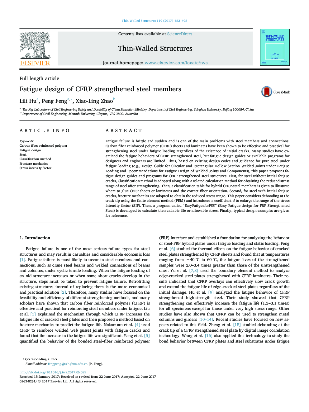 Fatigue design of CFRP strengthened steel members