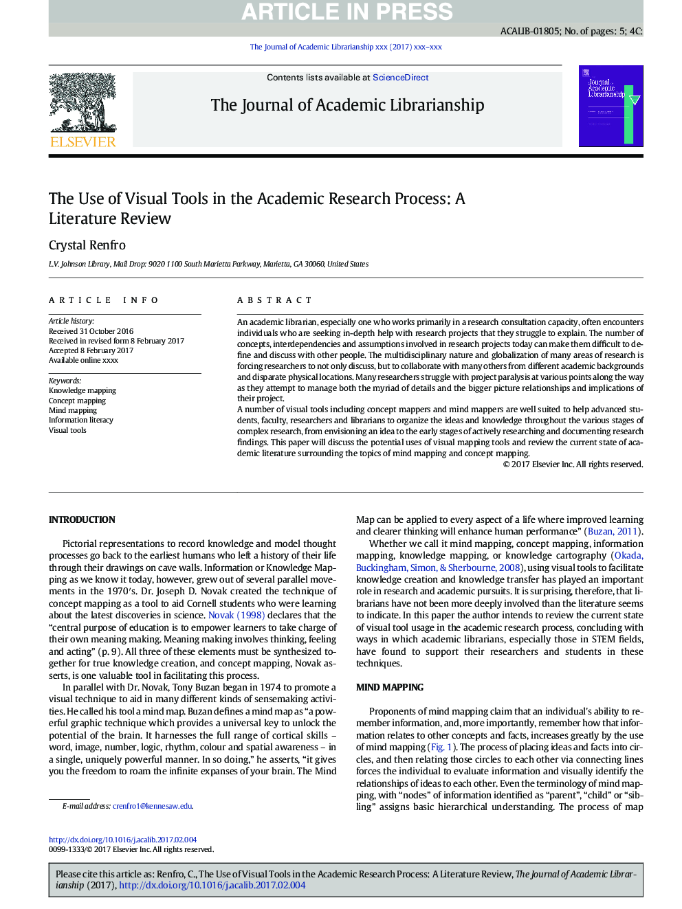 استفاده از ابزارهای ویژوال در فرآیند تحقیق علمی: نقد ادبیات 