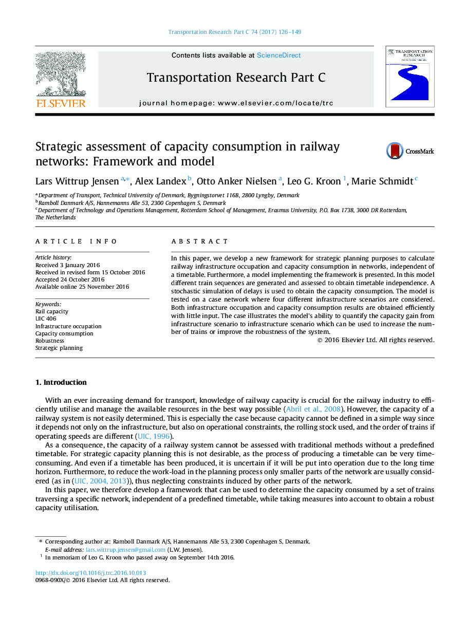 ارزیابی استراتژیک مصرف ظرفیت در شبکه های راه آهن: چارچوب و مدل 