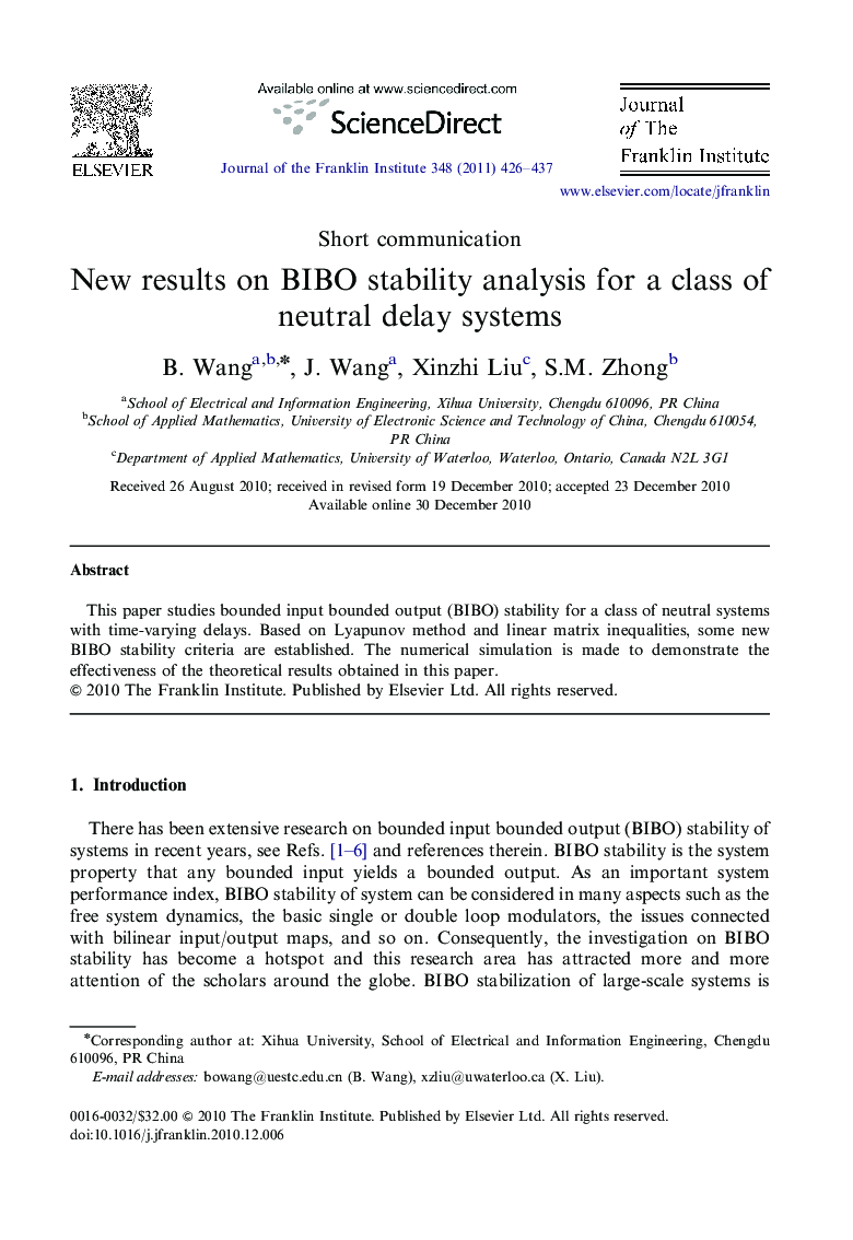 New results on BIBO stability analysis for a class of neutral delay systems