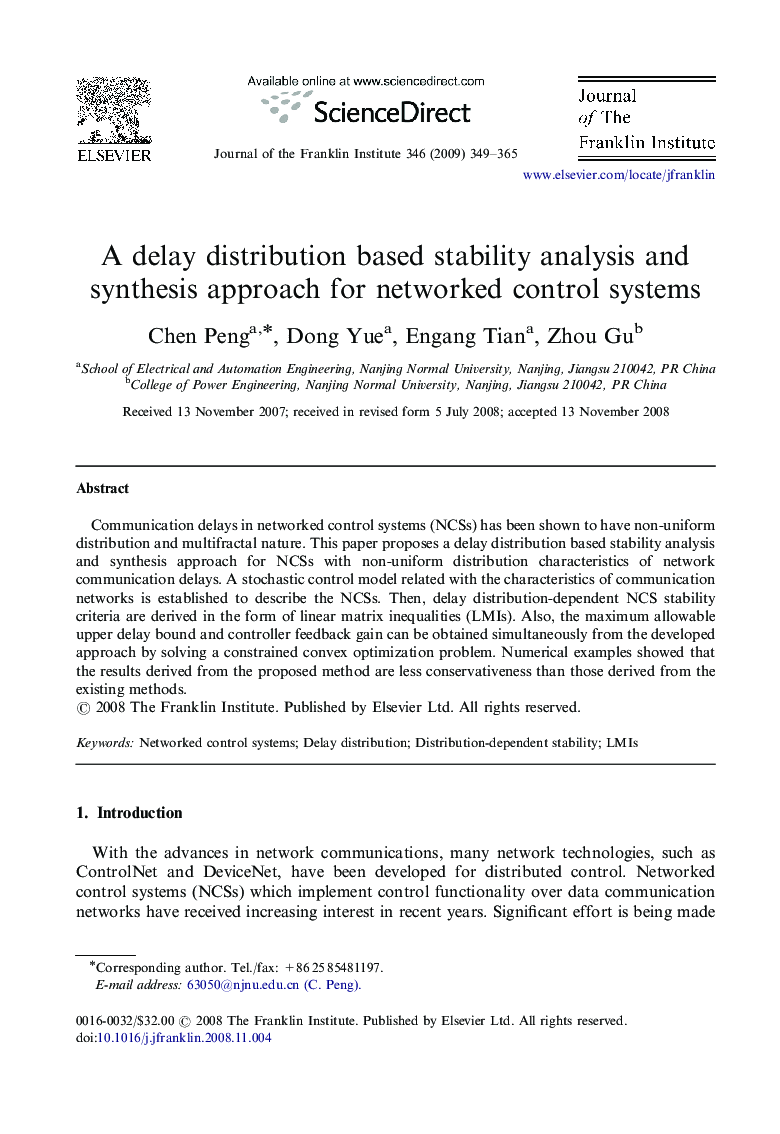A delay distribution based stability analysis and synthesis approach for networked control systems