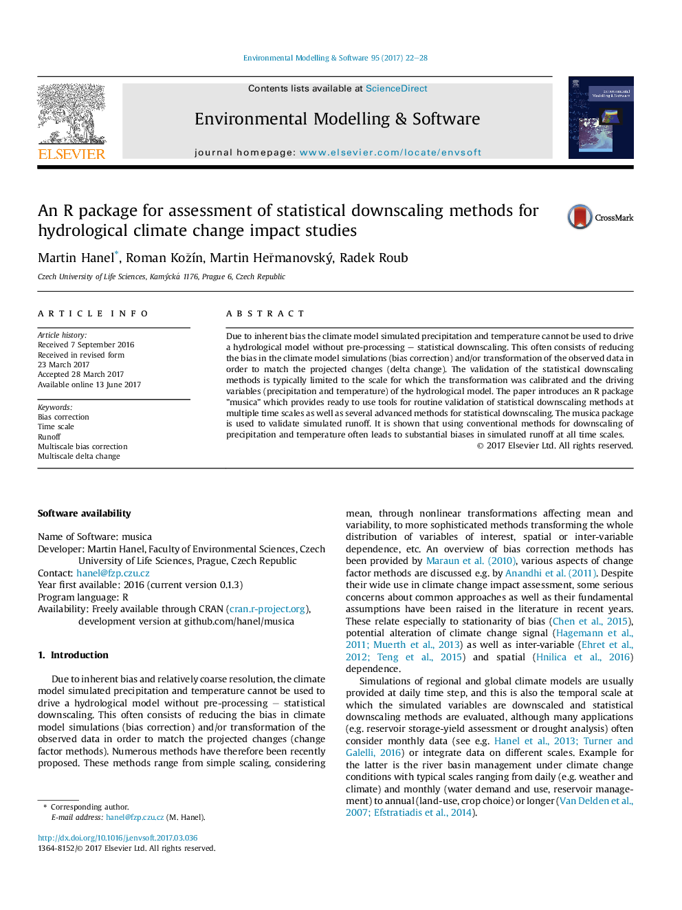 An R package for assessment of statistical downscaling methods for hydrological climate change impact studies