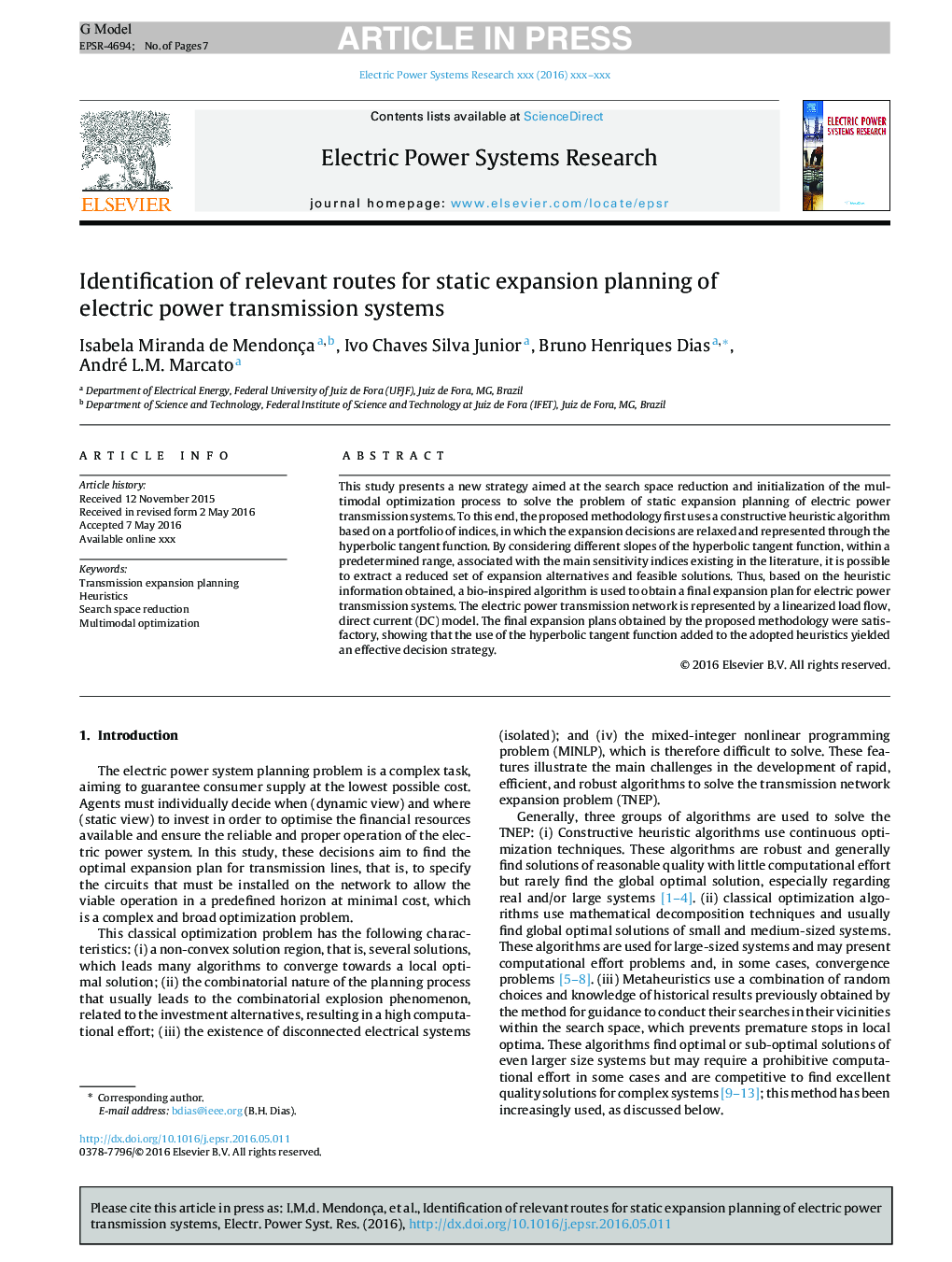 شناسایی راه های مربوط به برنامه ریزی توسعه استاتیک سیستم های انتقال قدرت الکتریکی 