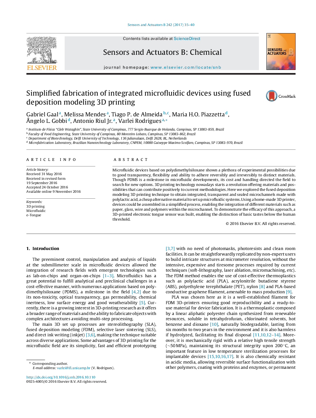 Simplified fabrication of integrated microfluidic devices using fused deposition modeling 3D printing