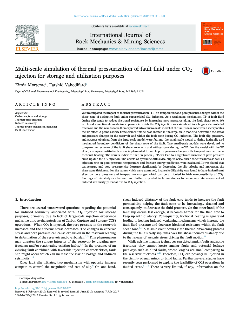 Multi-scale simulation of thermal pressurization of fault fluid under CO2 injection for storage and utilization purposes
