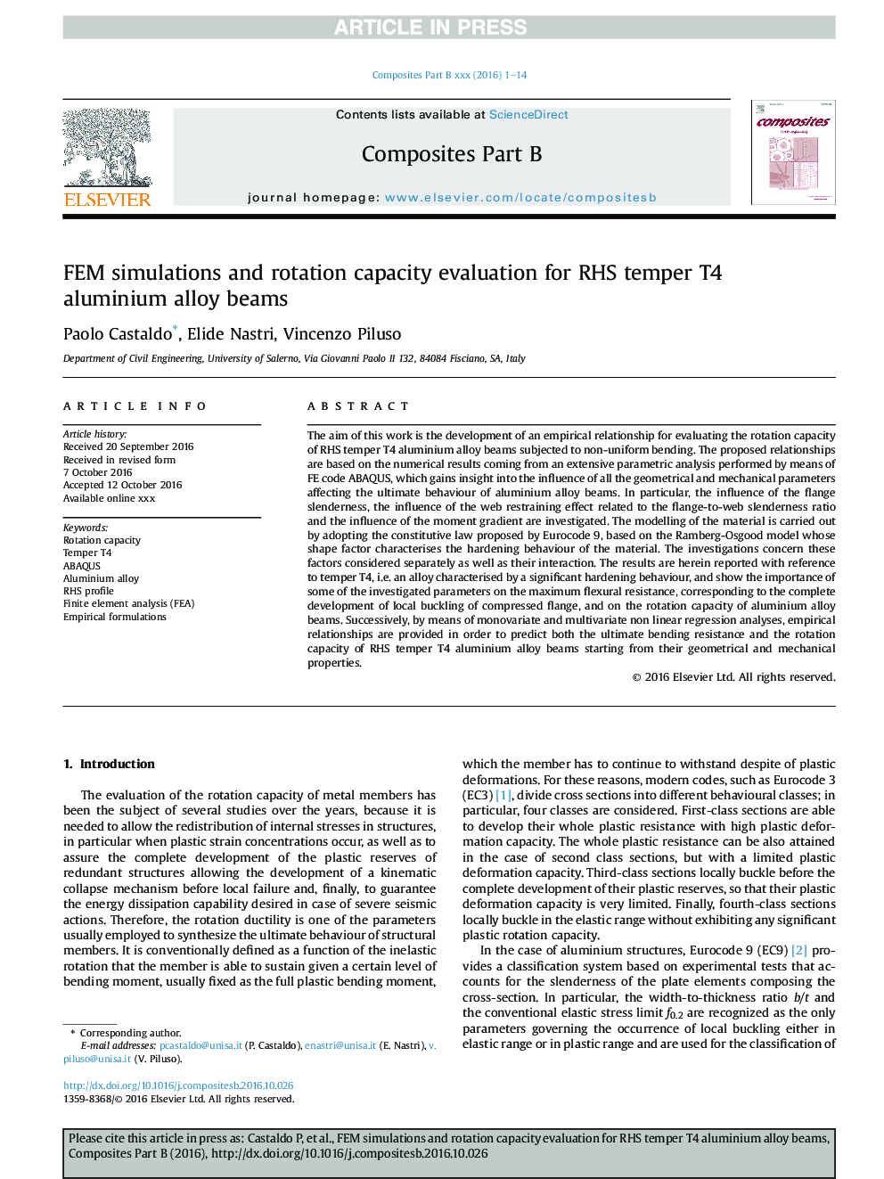 FEM simulations and rotation capacity evaluation for RHS temper T4 aluminium alloy beams