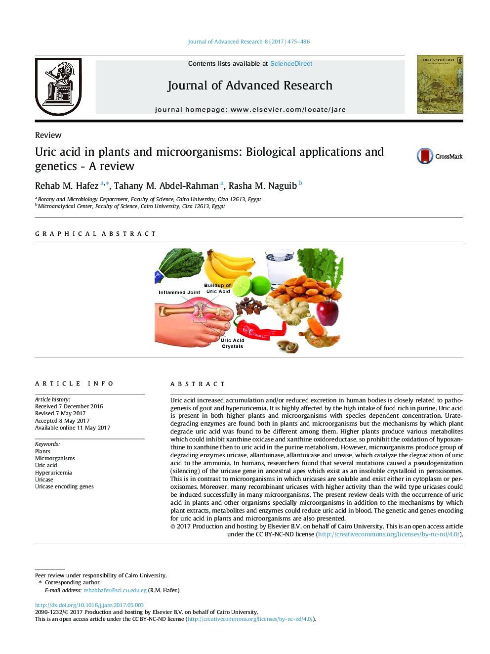 اسید اوریک در گیاهان و میکروارگانیسم ها: کاربرد بیولوژیکی و ژنتیک - بررسی 