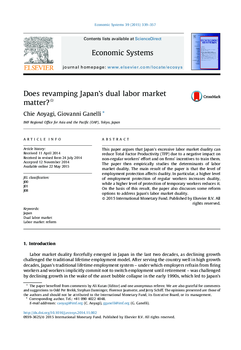 Does revamping Japan's dual labor market matter?
