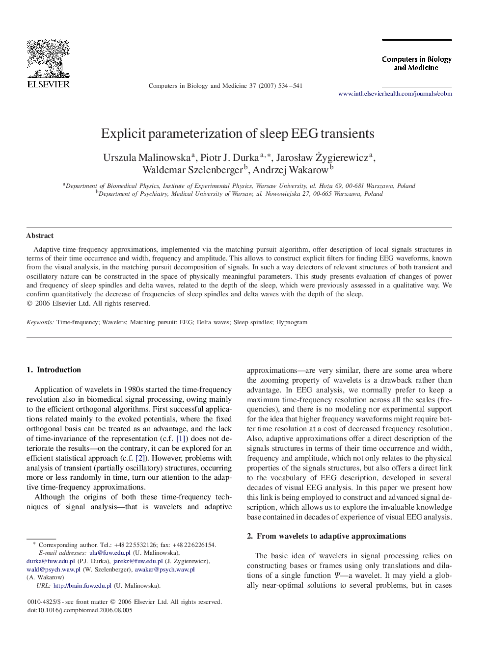 Explicit parameterization of sleep EEG transients
