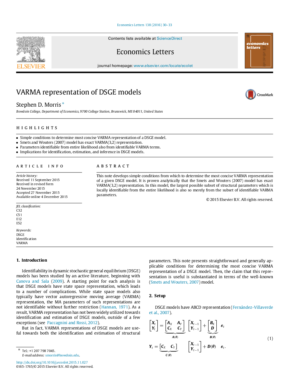 VARMA representation of DSGE models