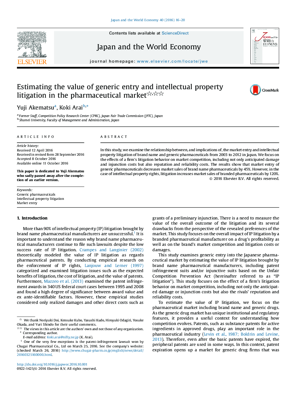 Estimating the value of generic entry and intellectual property litigation in the pharmaceutical market