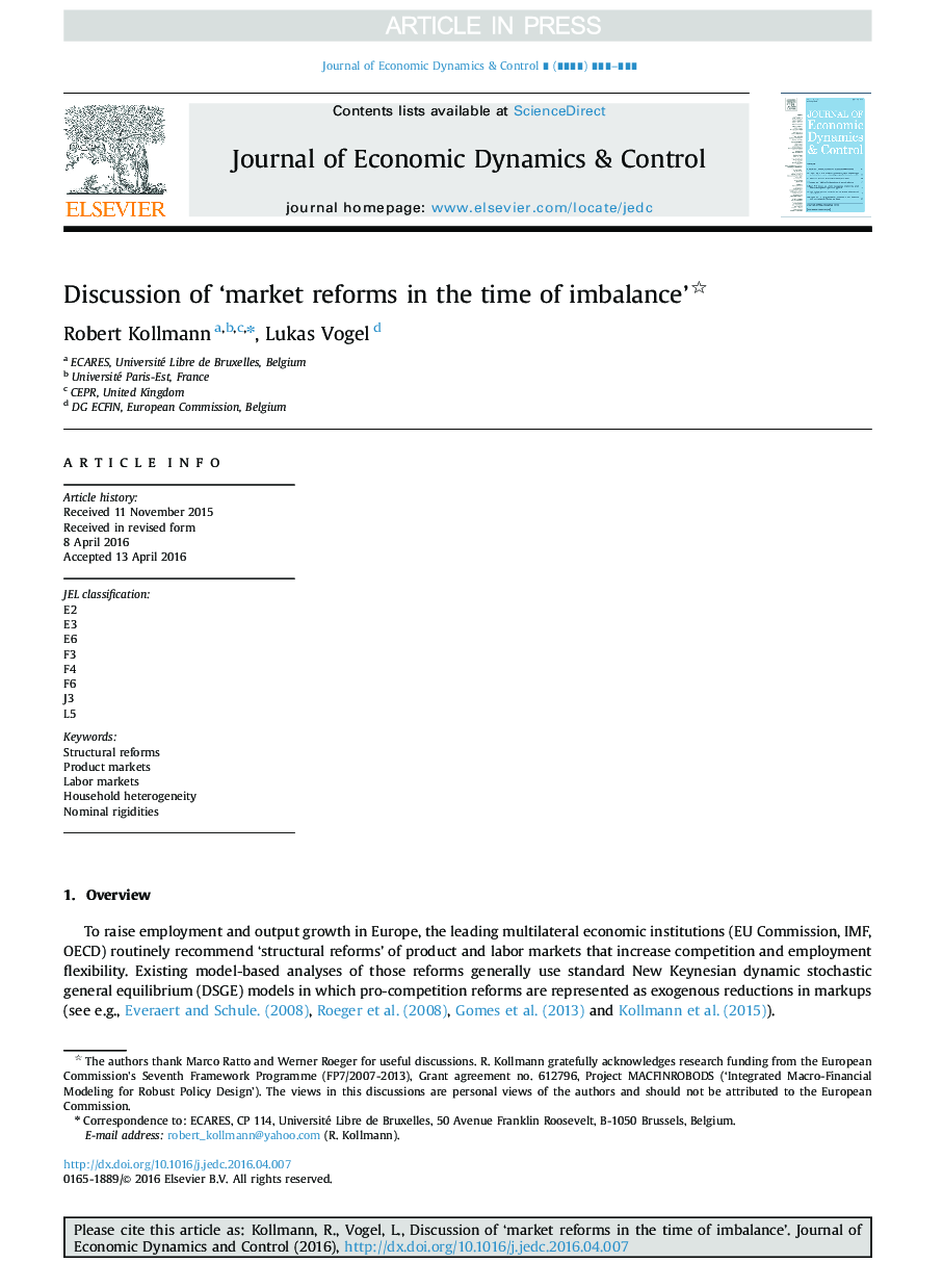 Comments on “Market reforms in the time of imbalance” by M. Cacciatore, R. Duval, G. Fiori and F. Ghironi