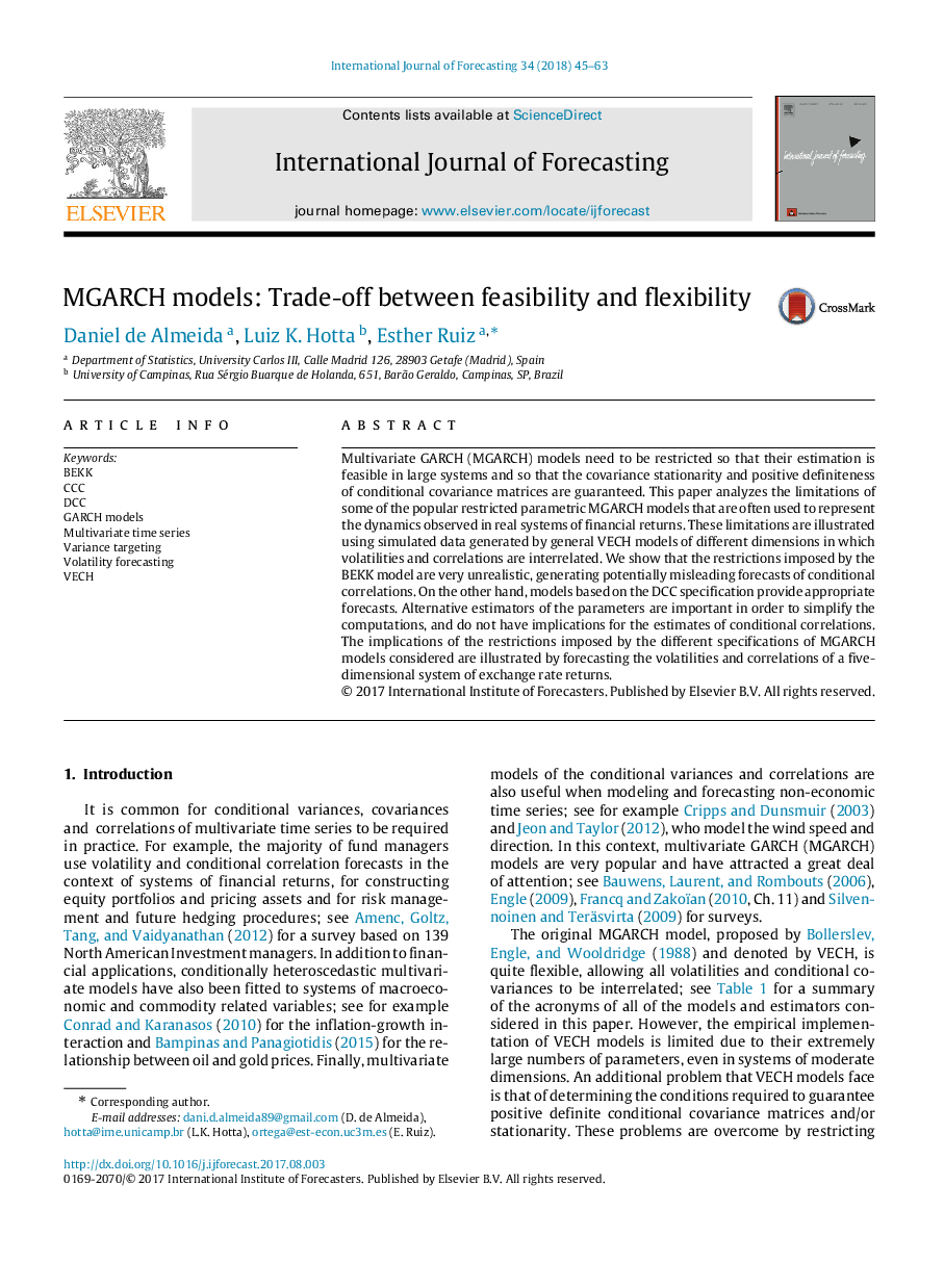 MGARCH models: Trade-off between feasibility and flexibility