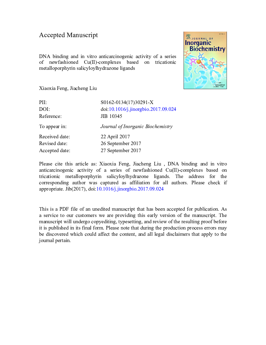 DNA binding and in vitro anticarcinogenic activity of a series of newfashioned Cu(II)-complexes based on tricationic metalloporphyrin salicyloylhydrazone ligands