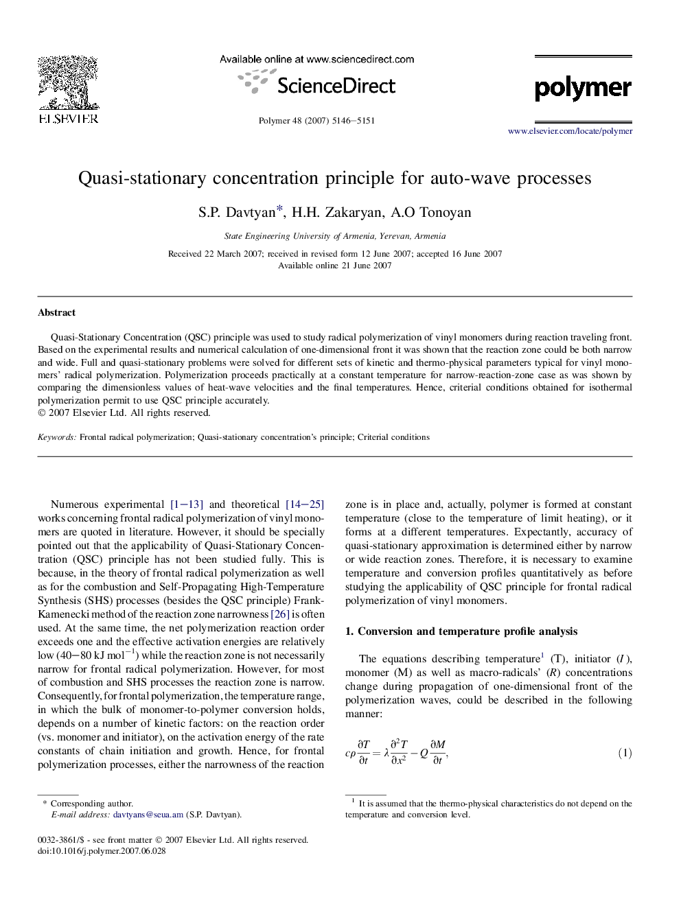 Quasi-stationary concentration principle for auto-wave processes