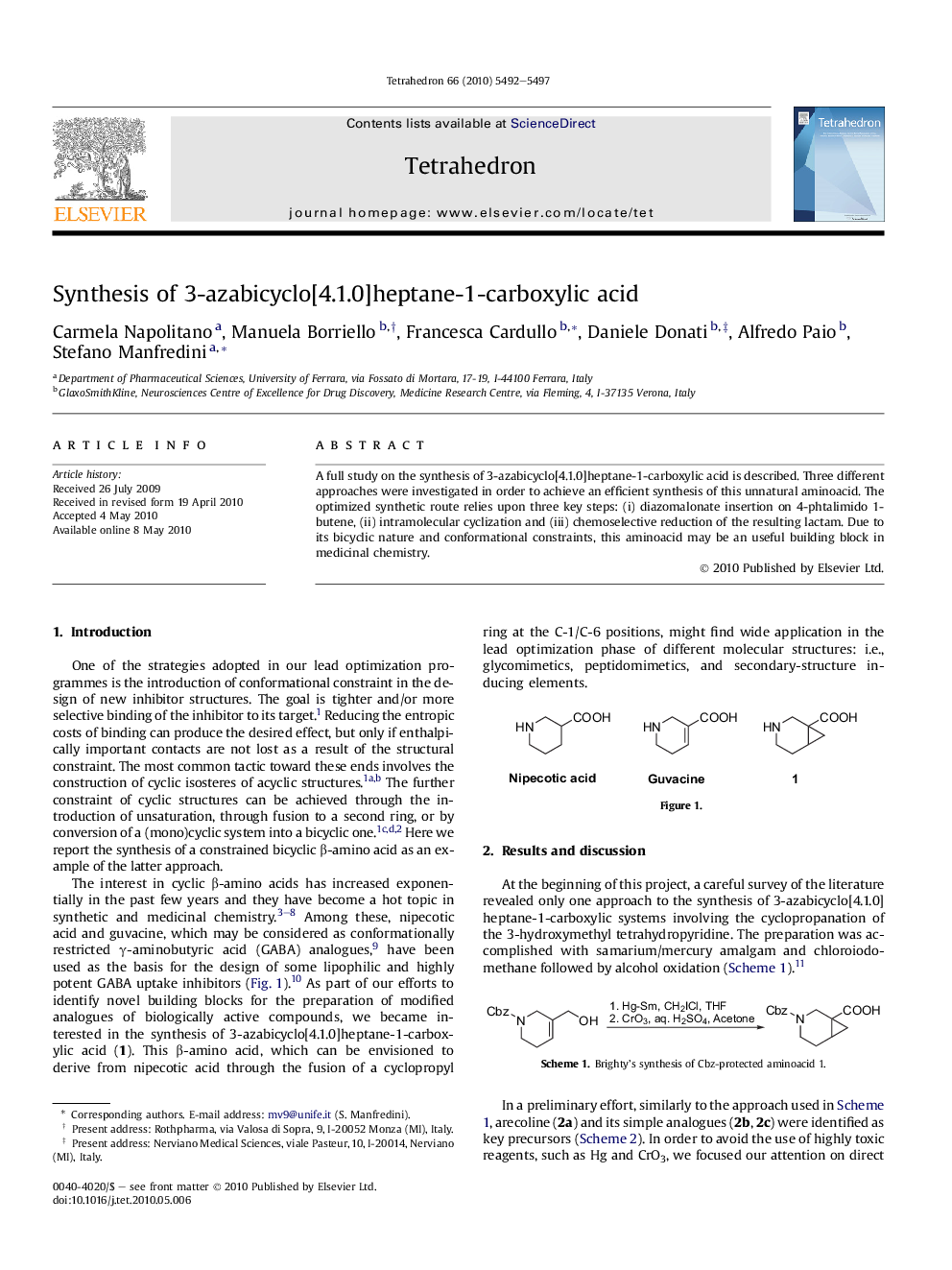 Synthesis of 3-azabicyclo[4.1.0]heptane-1-carboxylic acid