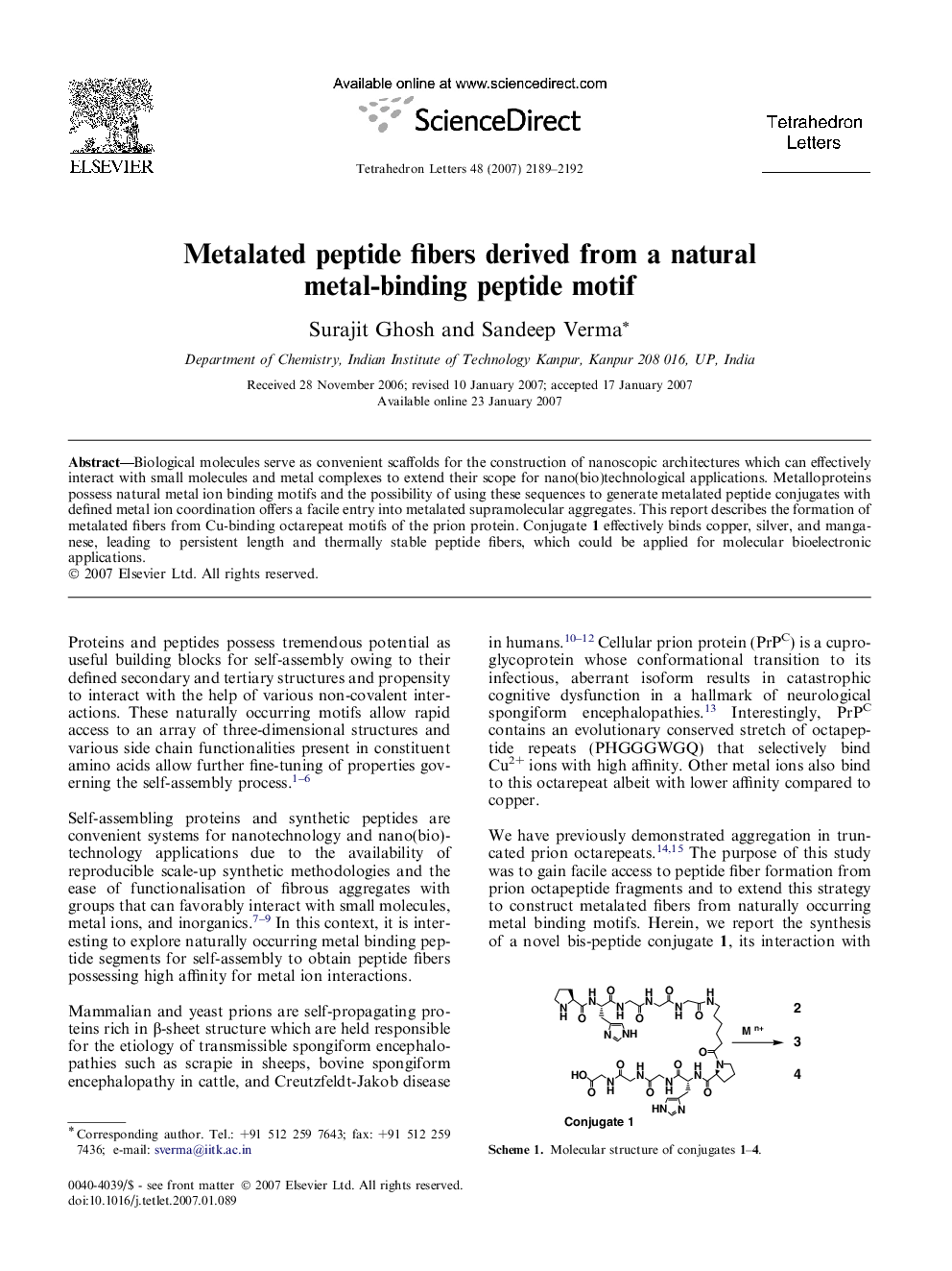 Metalated peptide fibers derived from a natural metal-binding peptide motif