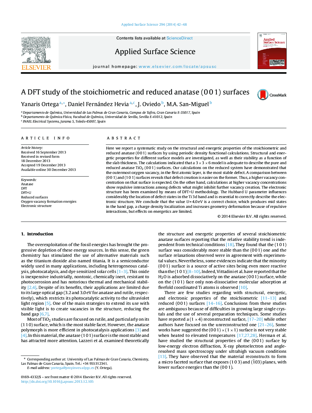 A DFT study of the stoichiometric and reduced anatase (0Â 0Â 1) surfaces