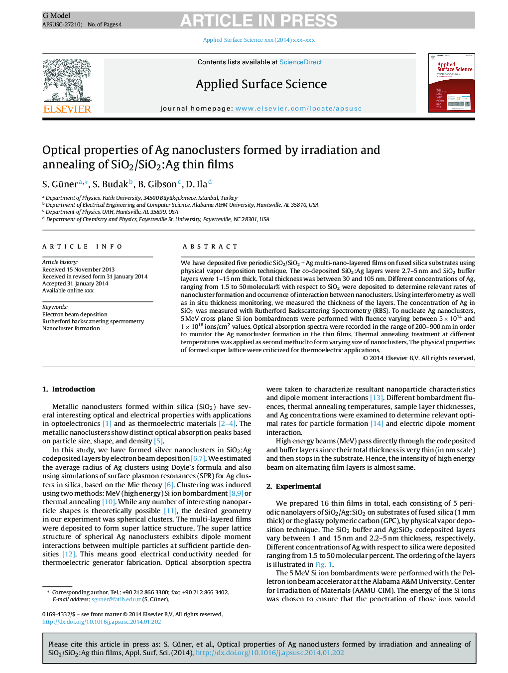 Optical properties of Ag nanoclusters formed by irradiation and annealing of SiO2/SiO2:Ag thin films