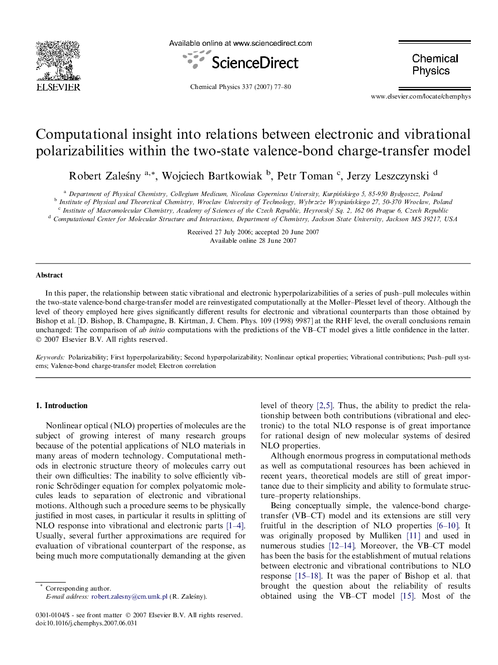 Computational insight into relations between electronic and vibrational polarizabilities within the two-state valence-bond charge-transfer model