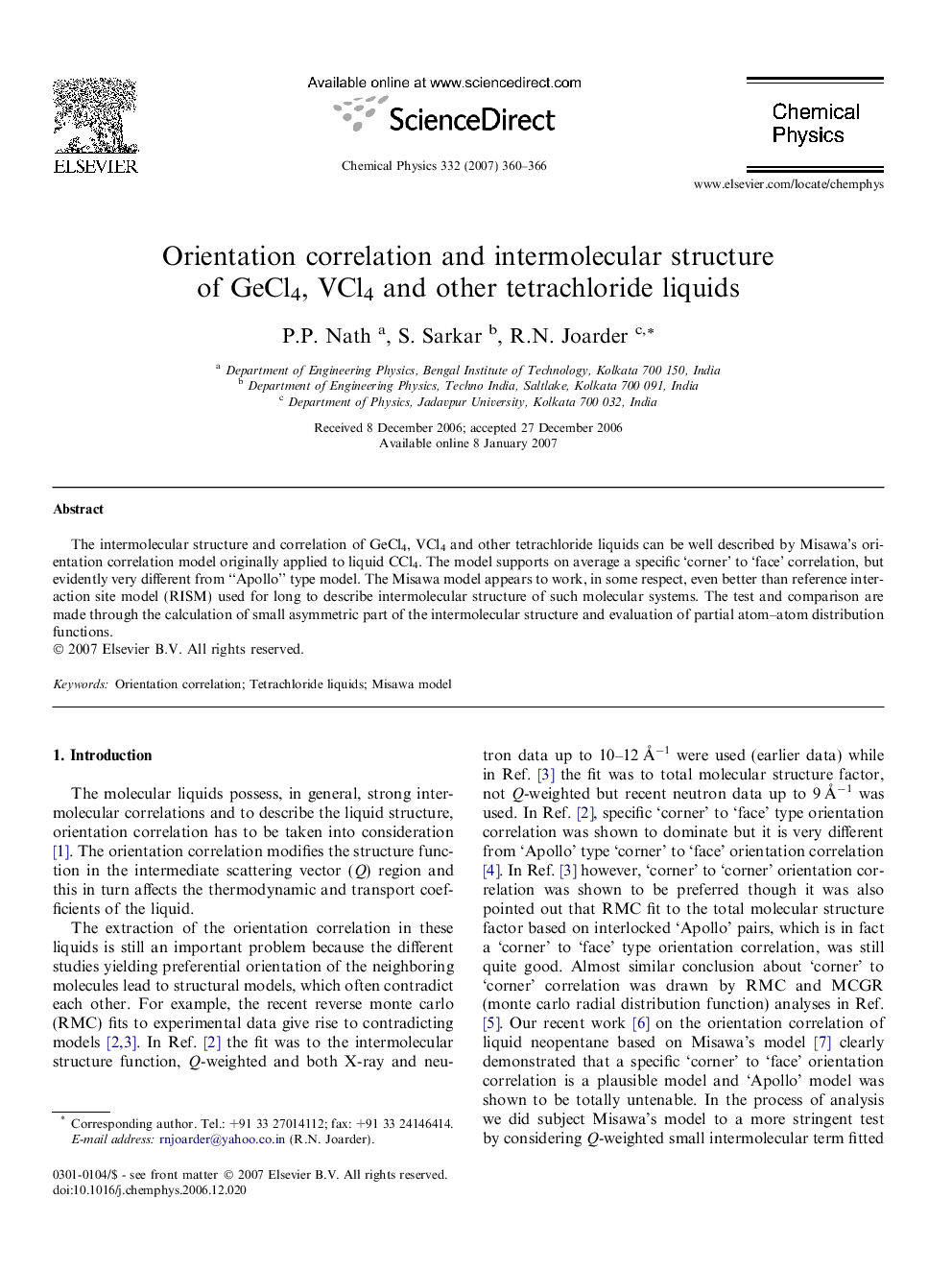 Orientation correlation and intermolecular structure of GeCl4, VCl4 and other tetrachloride liquids
