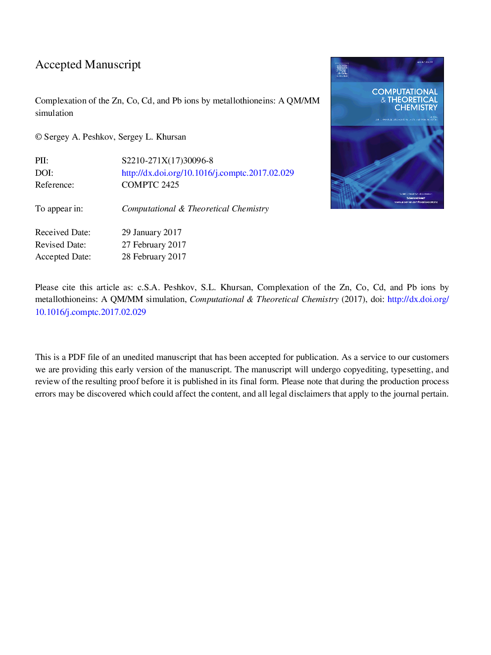 Complexation of the Zn, Co, Cd, and Pb ions by metallothioneins: A QM/MM simulation