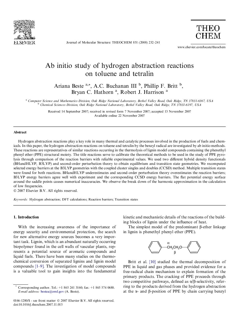 Ab initio study of hydrogen abstraction reactions on toluene and tetralin