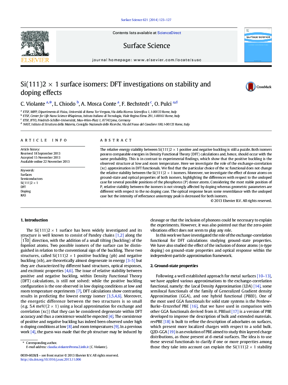 Si(111)2Â ÃÂ 1 surface isomers: DFT investigations on stability and doping effects