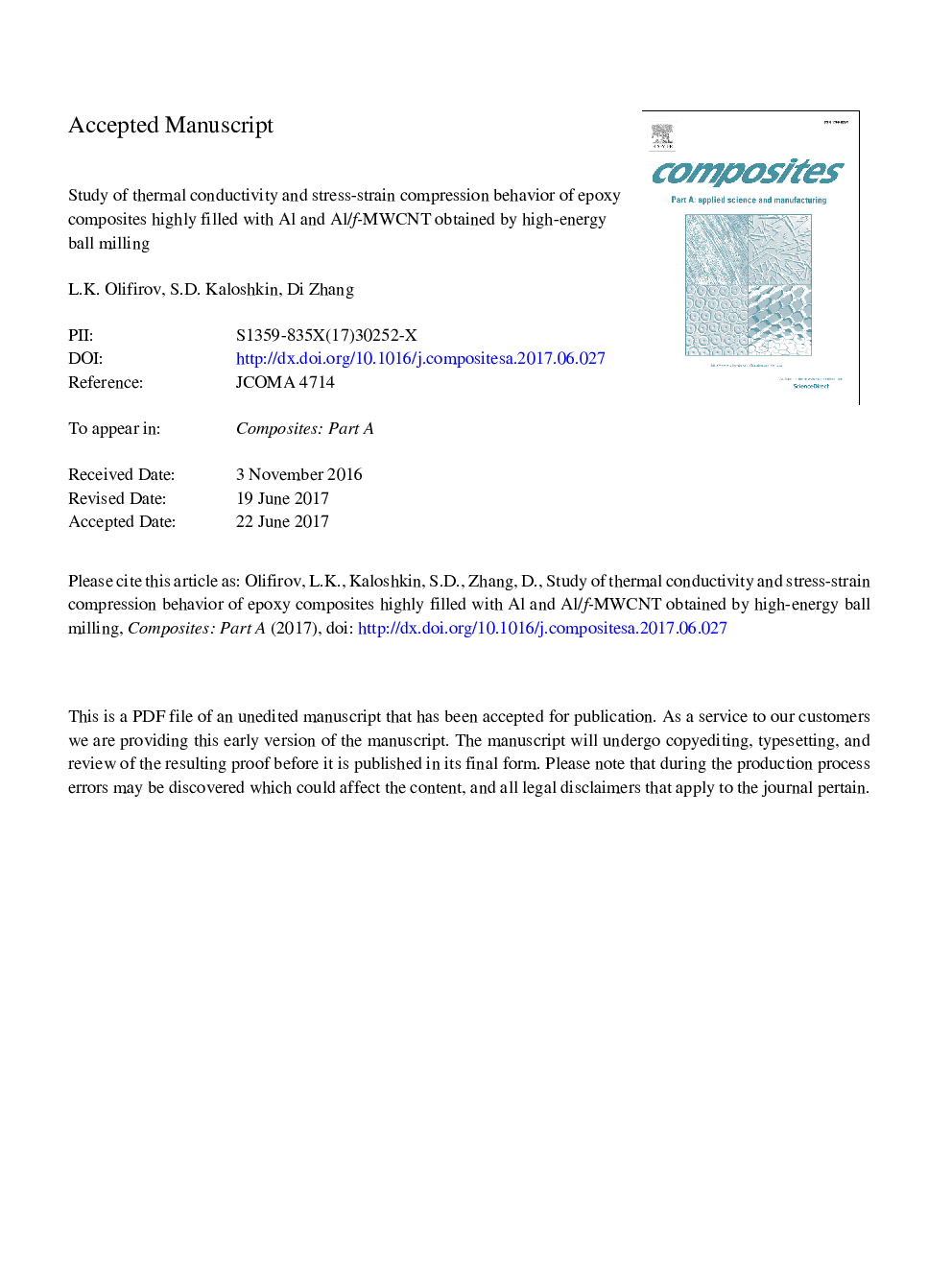 Study of thermal conductivity and stress-strain compression behavior of epoxy composites highly filled with Al and Al/f-MWCNT obtained by high-energy ball milling