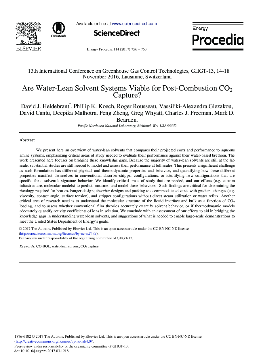 Are Water-lean Solvent Systems Viable for Post-Combustion CO2 Capture?