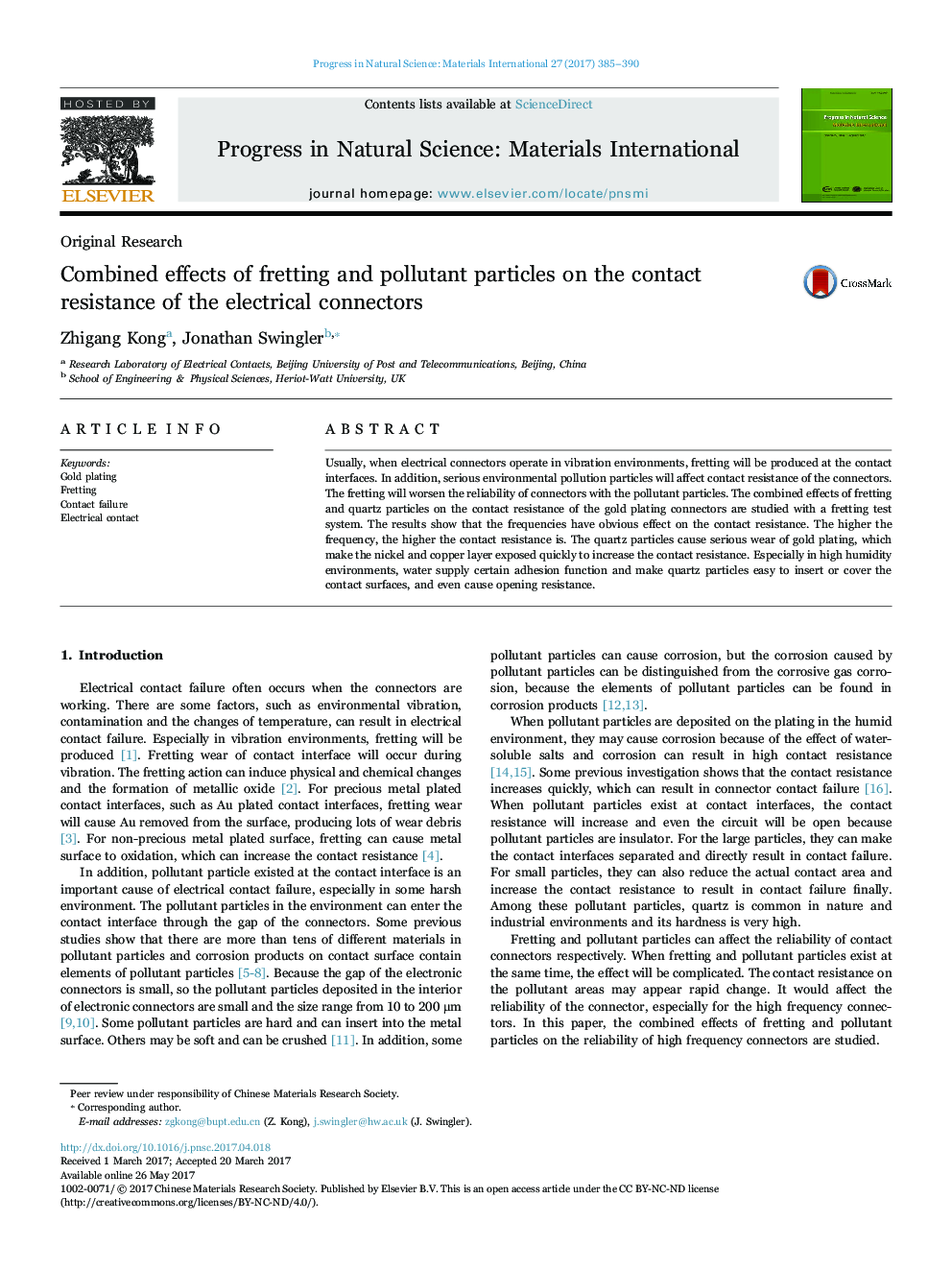 Combined effects of fretting and pollutant particles on the contact resistance of the electrical connectors