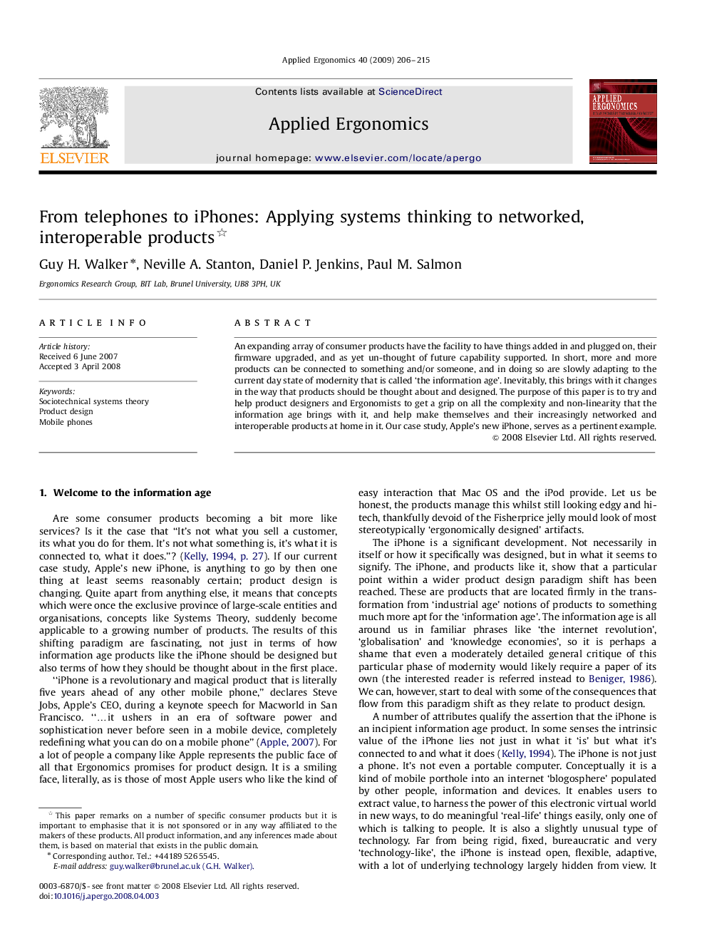 From telephones to iPhones: Applying systems thinking to networked, interoperable products 