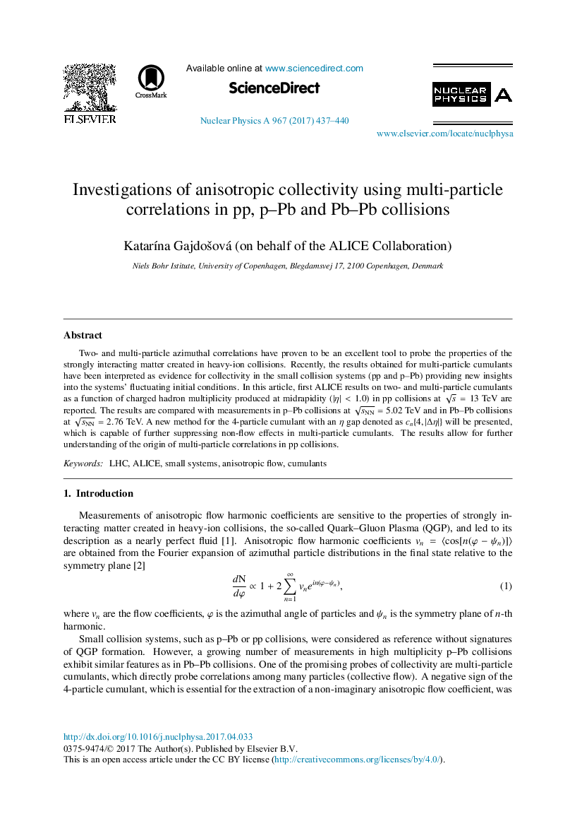 Investigations of anisotropic collectivity using multi-particle correlations in pp, p-Pb and Pb-Pb collisions