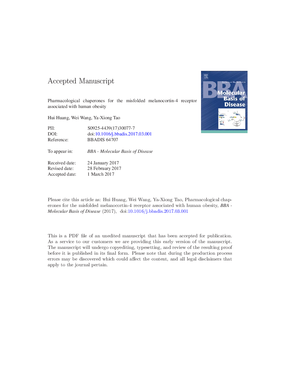 Pharmacological chaperones for the misfolded melanocortin-4 receptor associated with human obesity