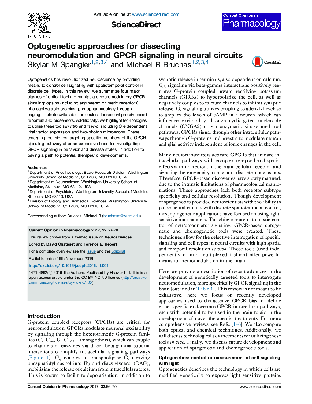 Optogenetic approaches for dissecting neuromodulation and GPCR signaling in neural circuits