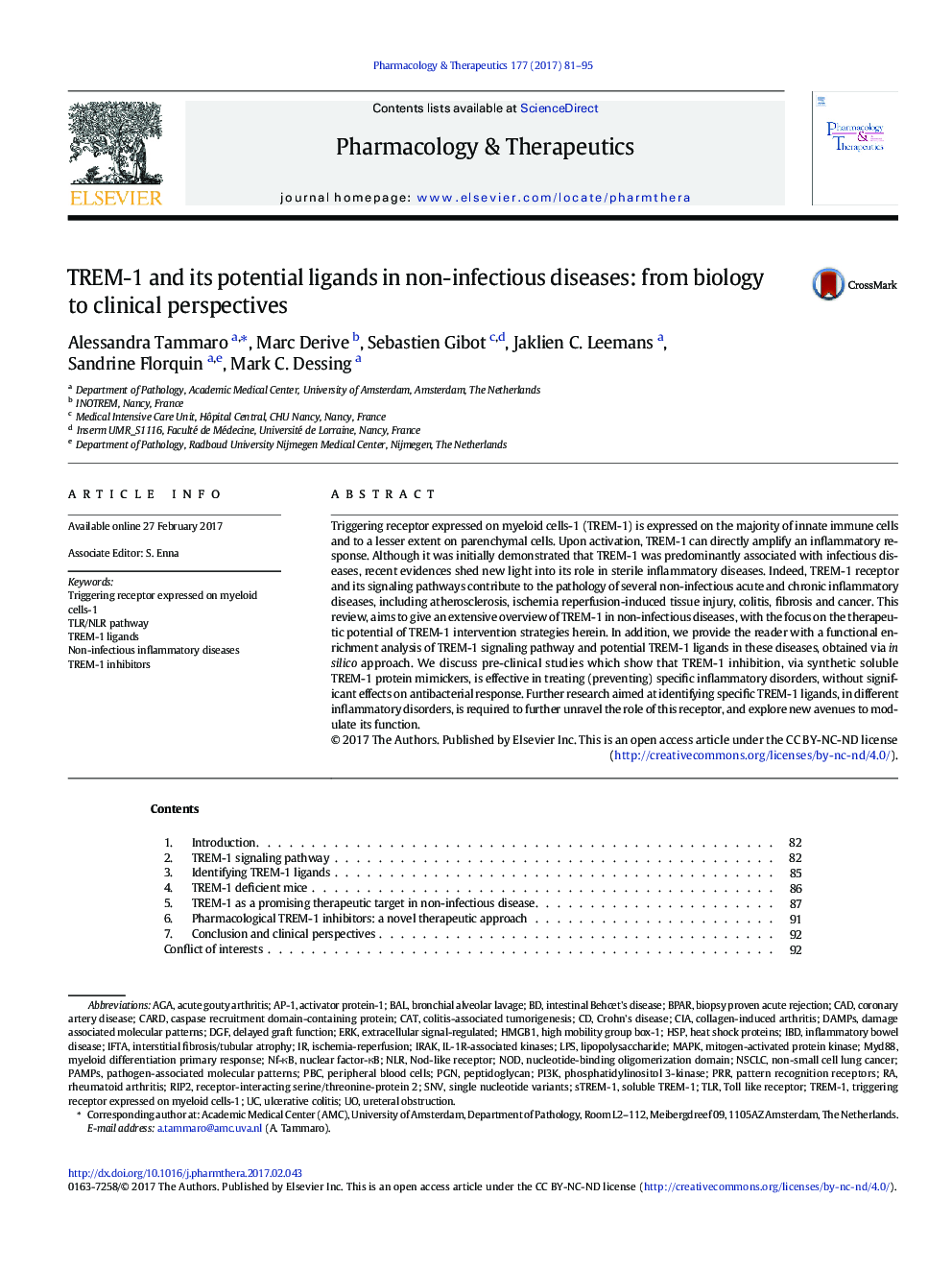 TREM-1 and its potential ligands in non-infectious diseases: from biology to clinical perspectives