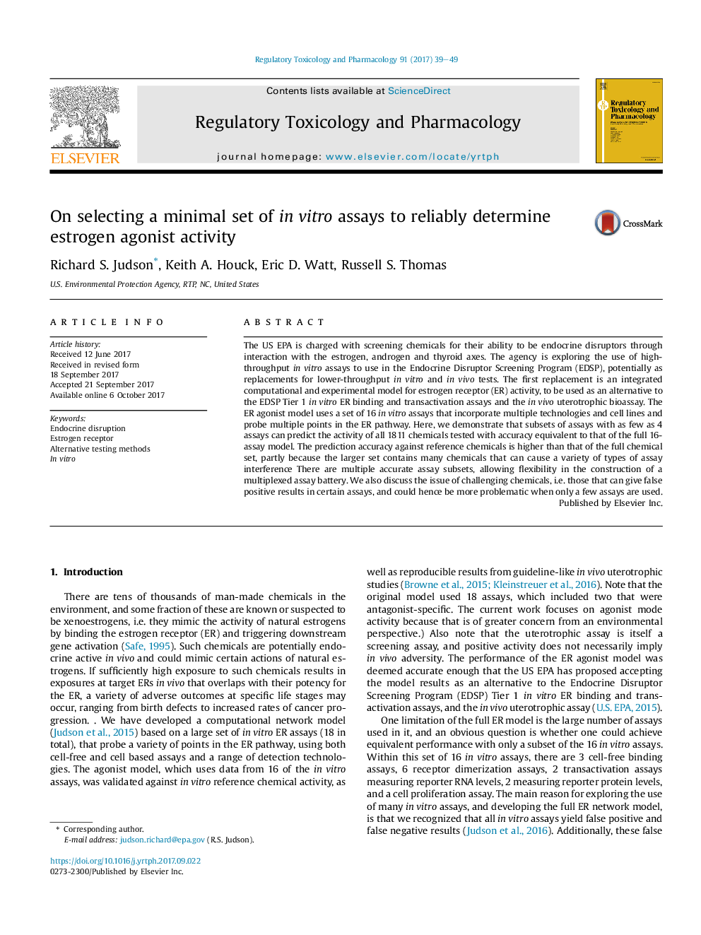 On selecting a minimal set of inÂ vitro assays to reliably determine estrogen agonist activity