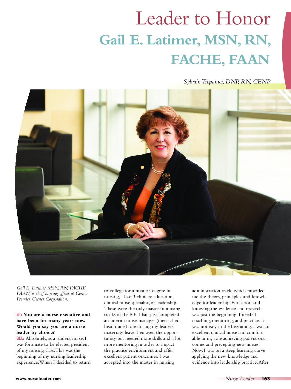 Gail E. Latimer, MSN, RN, FACHE, FAAN