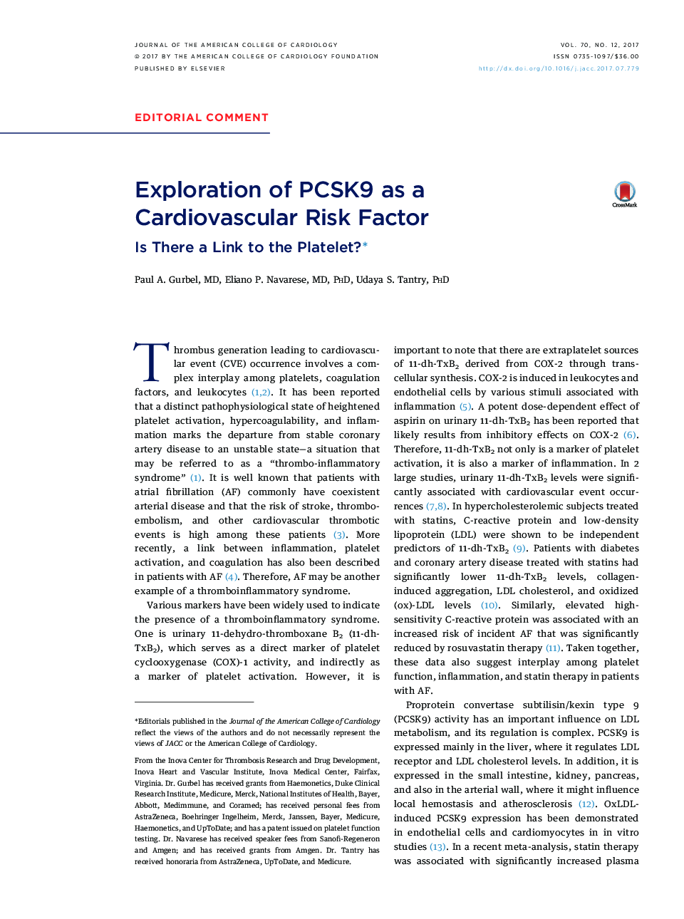 Exploration of PCSK9 as a CardiovascularÂ Risk Factor