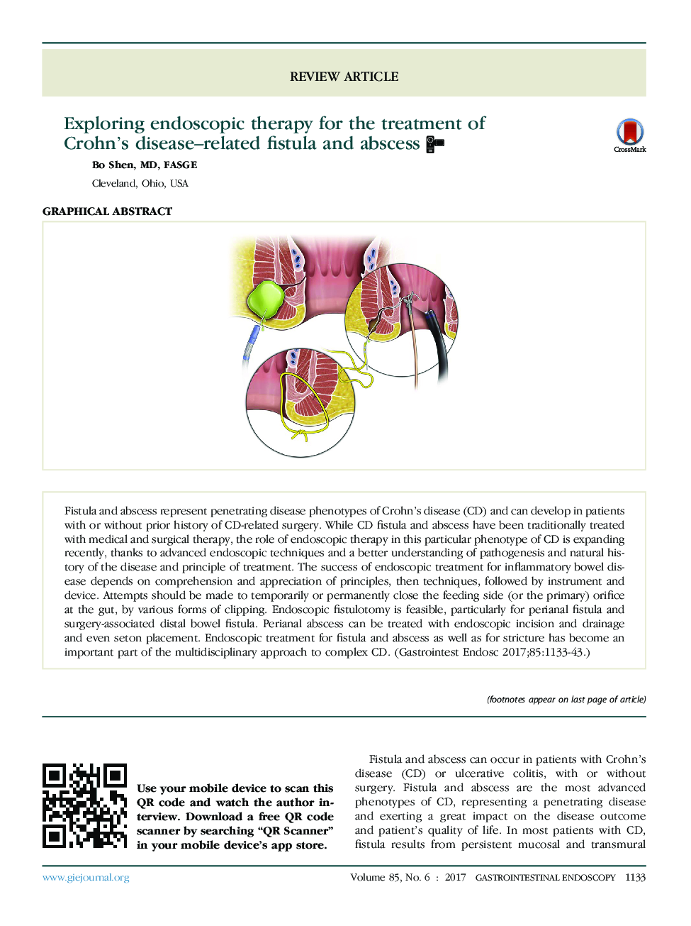 Exploring endoscopic therapy for the treatment of Crohn'sÂ disease-related fistula and abscess