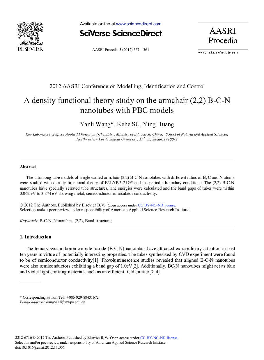 A Density Functional Theory Study on the Armchair (2,2) B-C-N Nanotubes with PBC Models 