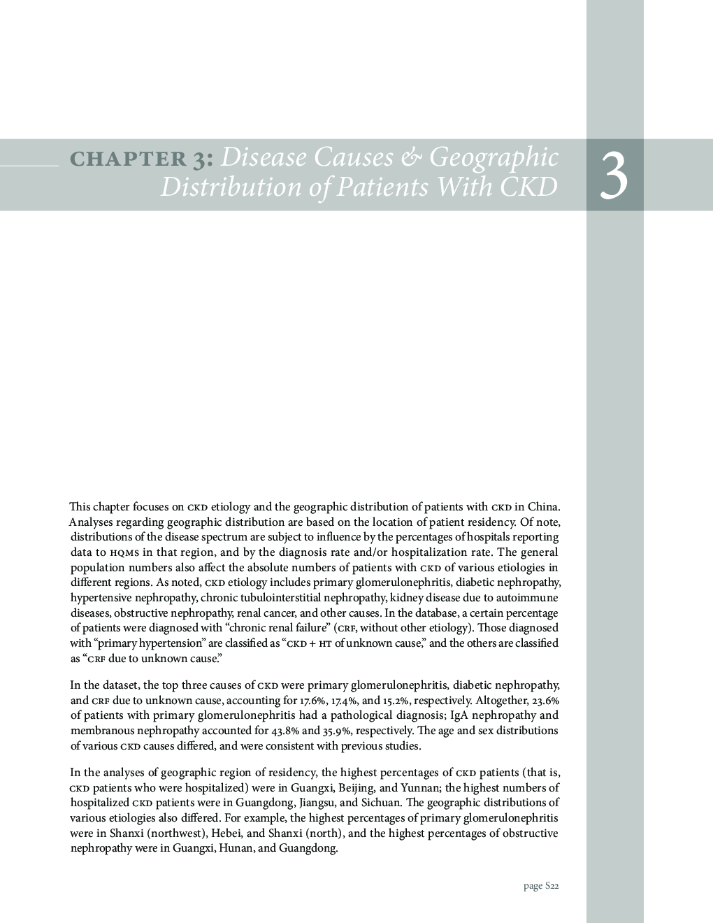 Chapter 3: Disease Causes & Geographic Distribution of Patients With CKD